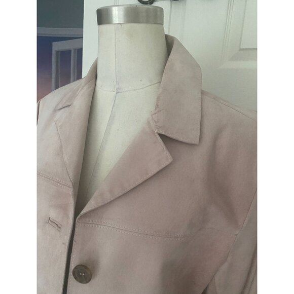 Marc New York Andrew Marc pink button down suede jacket Large - Picture 6 of 7